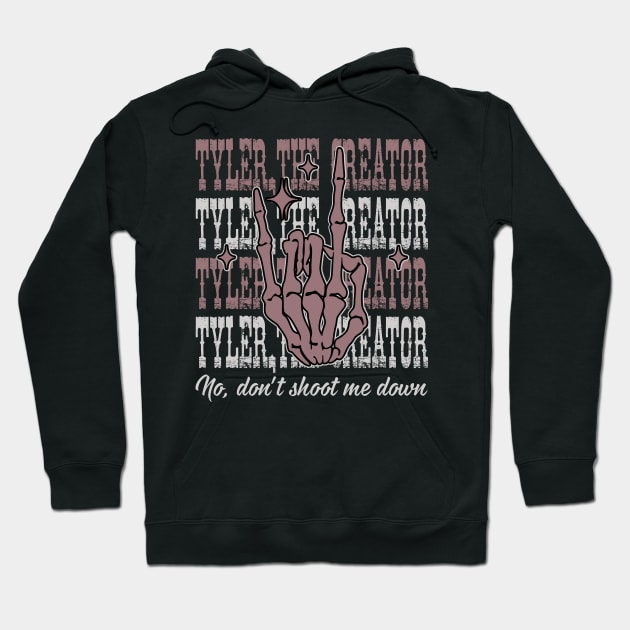 No, don't shoot me down Skeleton Country Music Lyrics Hoodie by Beetle Golf